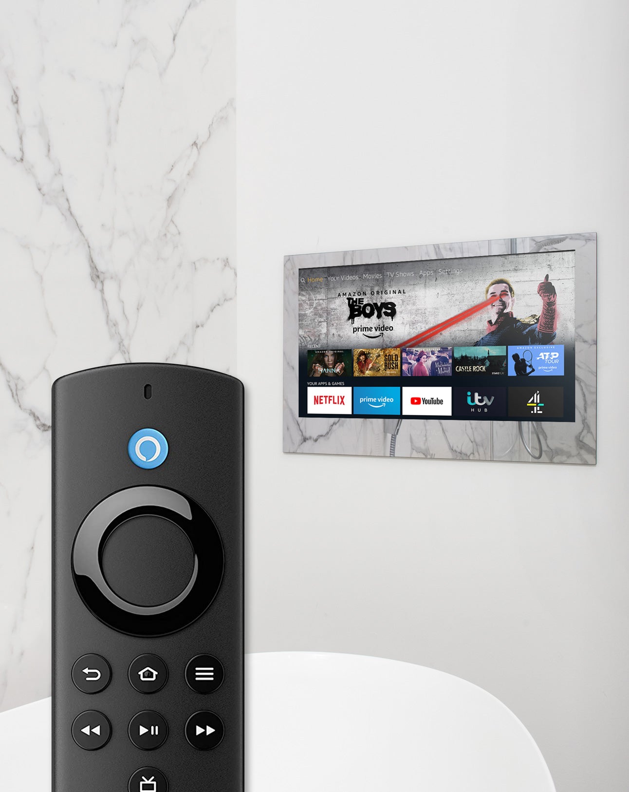 24" Mirror BathroomTV with Amazon Fire TV Stick