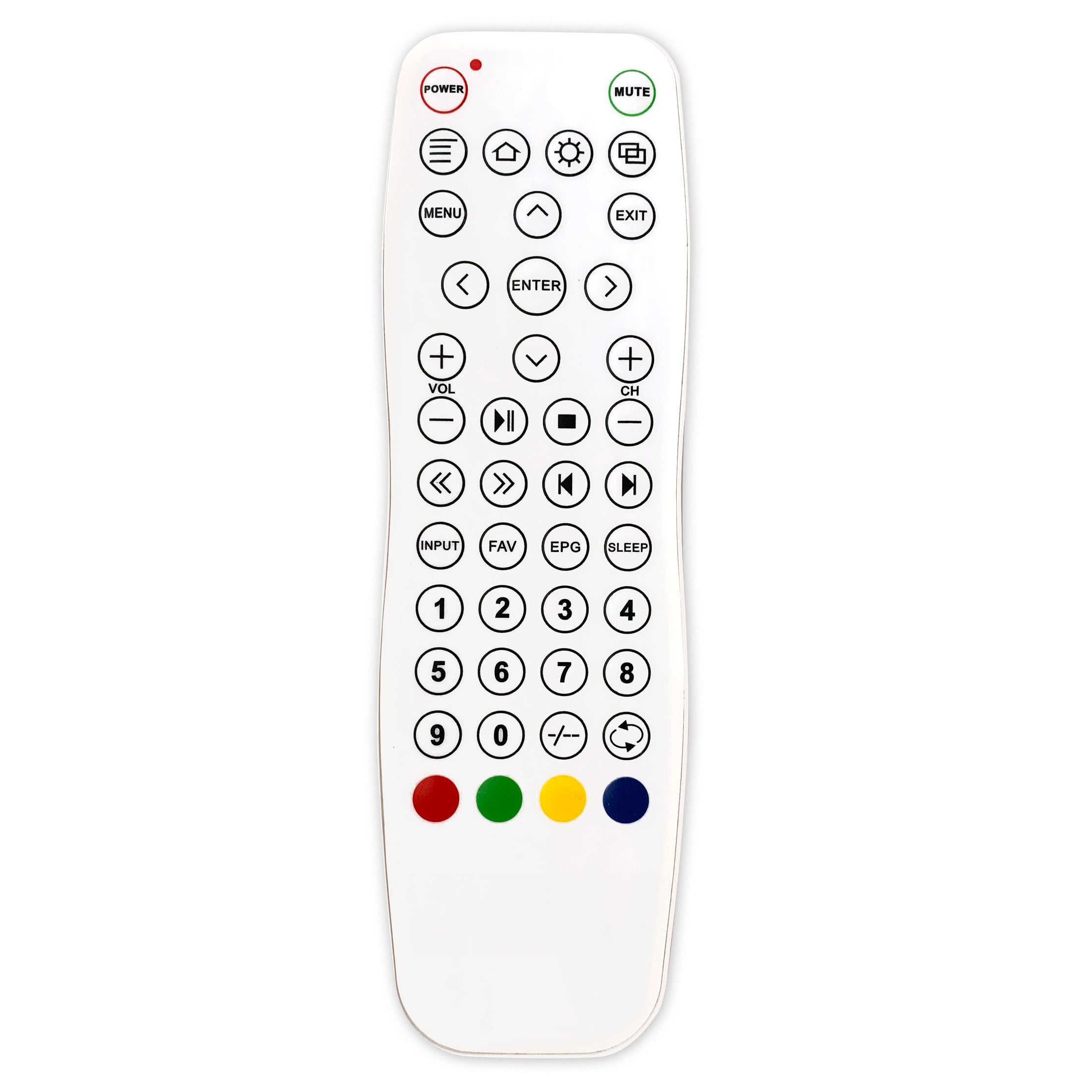 All White Bathroom TV Remote Control 2008-2017